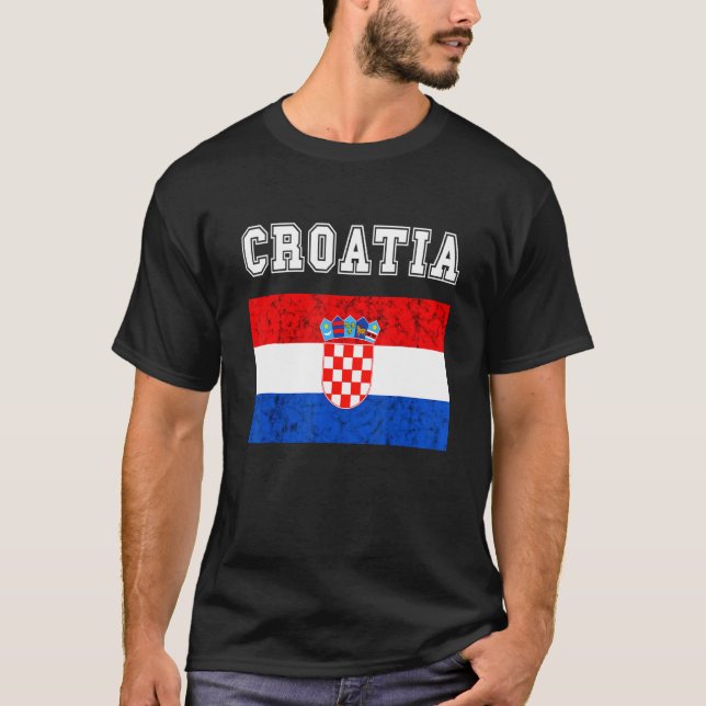 Camiseta Orgullo croata Bandera croata Raíz croata (Anverso)
