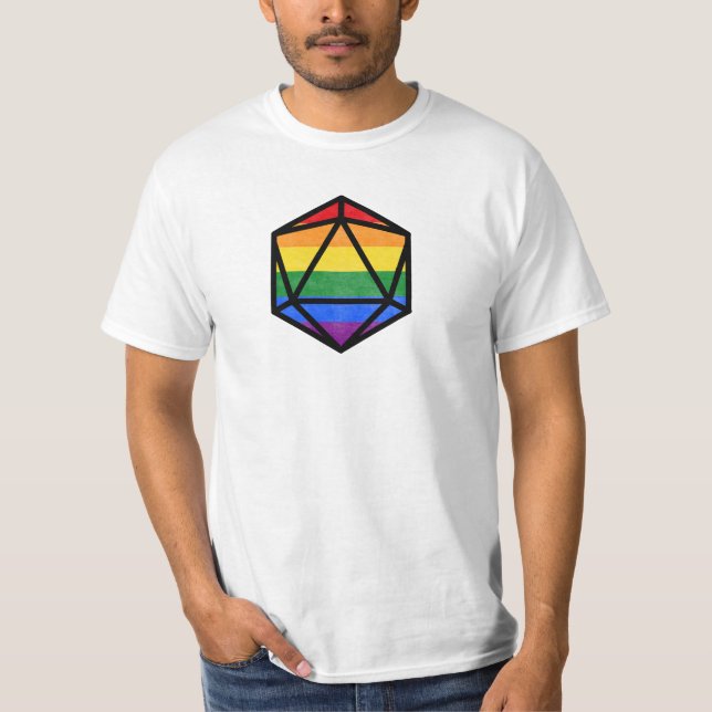 Camiseta Orgullo D20 para LGBTQ+ (Anverso)