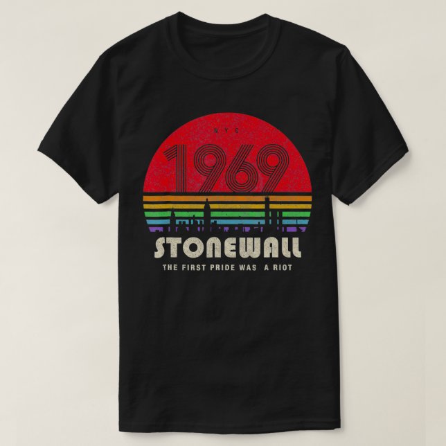 Camiseta Orgullo de 50 años Stonewall 1969 fue un motín (Diseño del anverso)