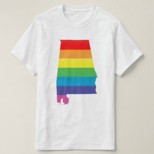 Camiseta orgullo de Alabama. rayado
