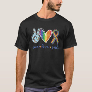 Camiseta Orgullo de amor por la paz Cinta arco iris Gif Org
