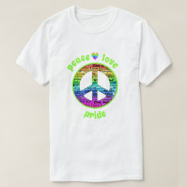 Camiseta Orgullo de amor por la paz en el arco iris