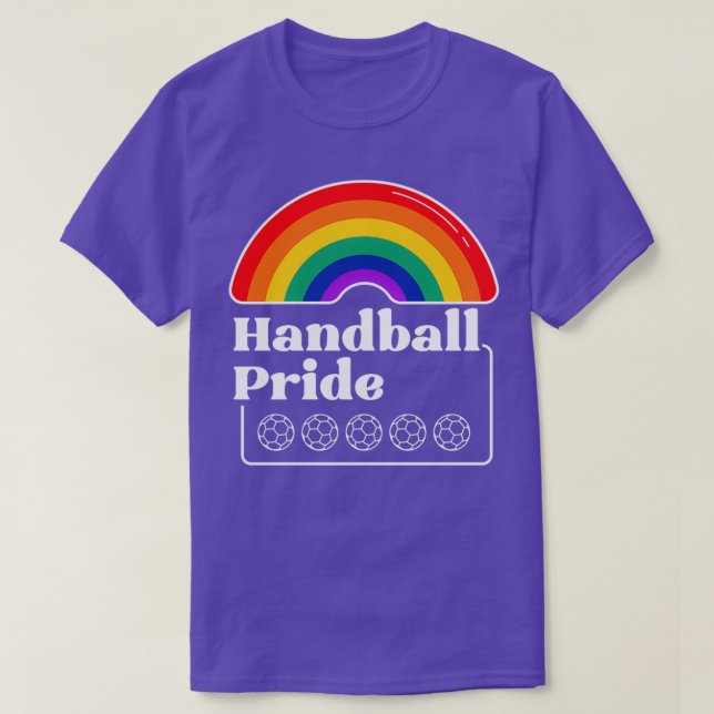Camiseta Orgullo de balonmano LGBTQIA Gay (Diseño del anverso)