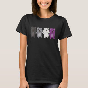 Camiseta Orgullo de bandera asexual LGBTQ Quokka Asexual