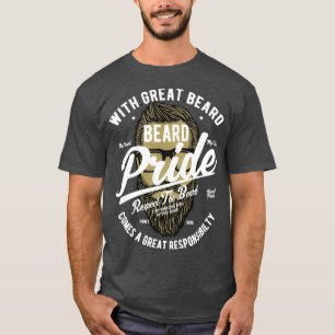 Camiseta Orgullo de barba Respetar la barba con gran barba 
