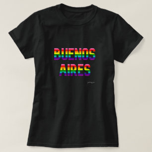 Camiseta Orgullo de Buenos Aires T Shirt W.   Bandera arco 
