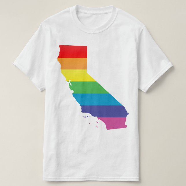 Camiseta orgullo de California. rayado (Diseño del anverso)