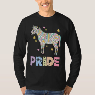 Camiseta Orgullo de cebra Arcoíris Animal LGBTQIA Hombres M