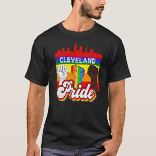 Camiseta Orgullo de Cleveland Arcoiris Bandera del Orgullo 