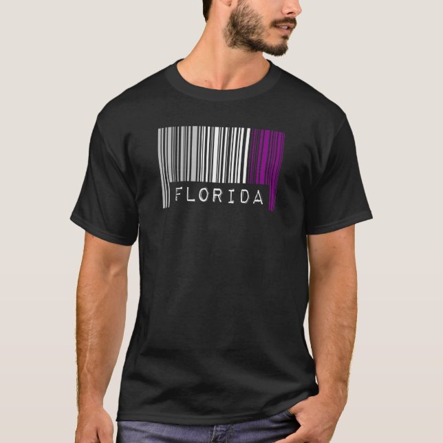 Camiseta Orgullo de código de barras asexual Florida Ace Ae (Anverso)