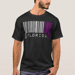 Camiseta Orgullo de código de barras asexual Florida Ace Ae