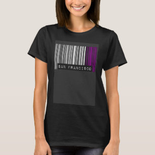 Camiseta Orgullo de código de barras asexual San Francisco 