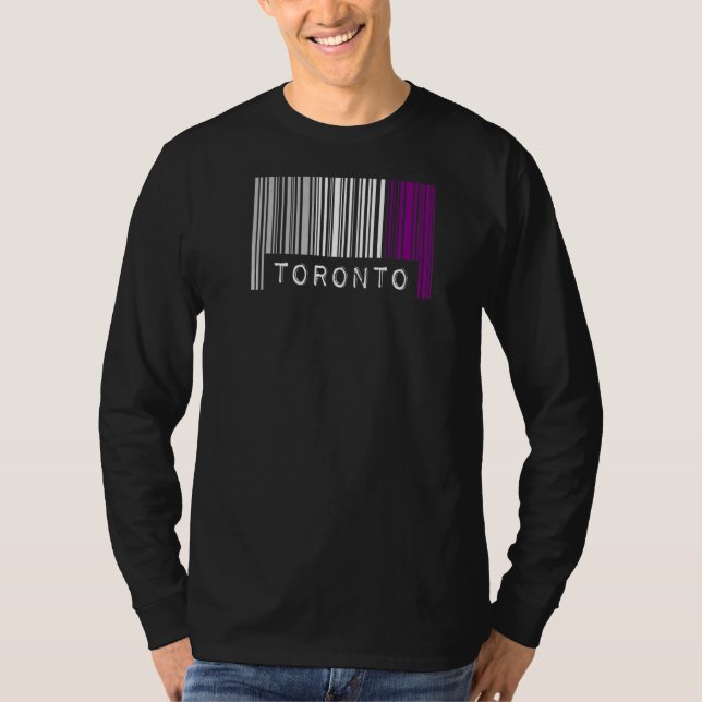 Camiseta Orgullo de código de barras asexual Toronto Canadá (Anverso)