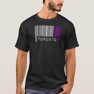 Camiseta Orgullo de código de barras asexual Toronto Canadá