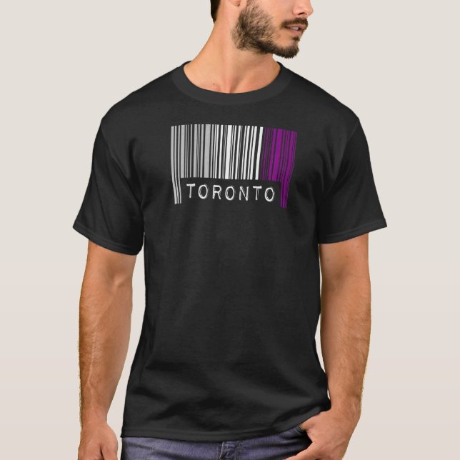 Camiseta Orgullo de código de barras asexual Toronto Canadá (Anverso)