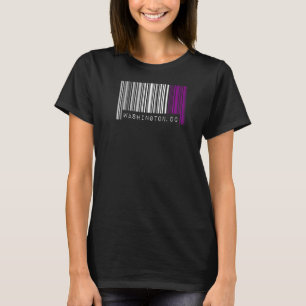 Camiseta Orgullo de código de barras asexual Washington Dc