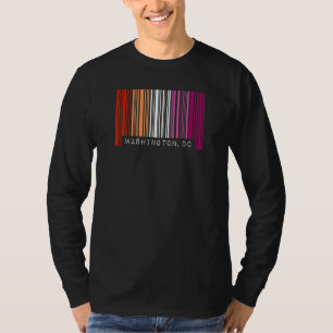 Camiseta Orgullo de código de barras gay lésbico Washington