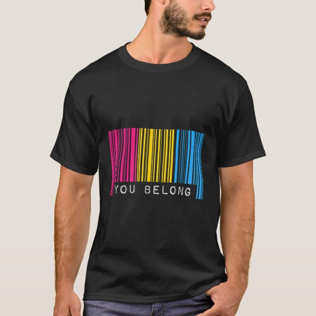 Camiseta Orgullo de código de barras panual que perteneces  (Anverso)