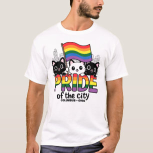 Camiseta Orgullo de Colón Ciudad Ohio Bandera Arcoiris de l