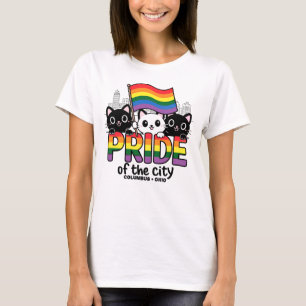 Camiseta Orgullo de Colón Ciudad Ohio Bandera Arcoiris de l