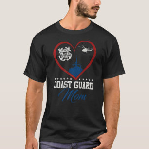Camiseta Orgullo De Corazón De La Guardia Costera De Estado
