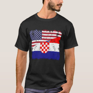 Camiseta Orgullo de Croacia Bandera Croata Estadounidense R