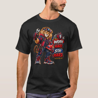 Camiseta Orgullo de Cuello Azul Trabaja Duro Permanece Duro