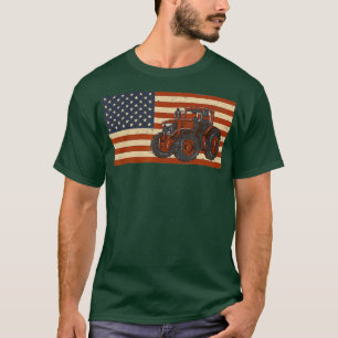 Camiseta Orgullo de cultivo de American Flag Tractor USA