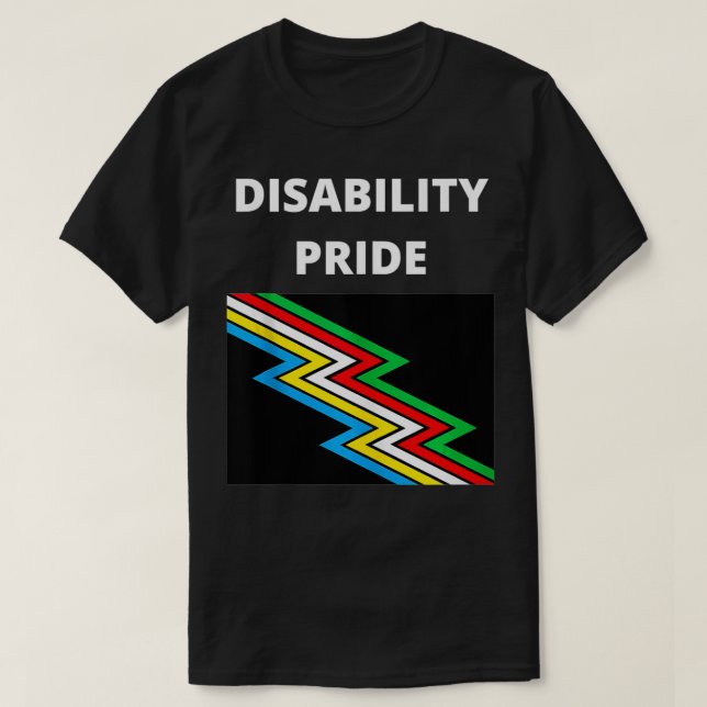 Camiseta Orgullo de discapacidad con bandera (Diseño del anverso)