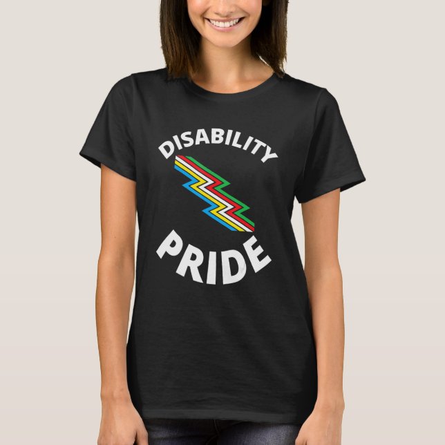 Camiseta Orgullo de discapacidad con bandera (Anverso)