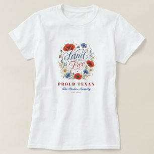 Camiseta Orgullo de Estado Personalizado Apellido Familia T