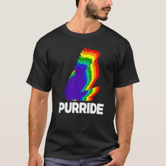 Camiseta Orgullo de gato Purride Arcoíris Color gato gatito