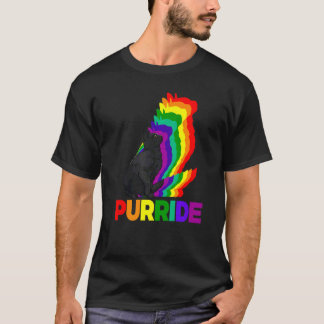 Camiseta Orgullo de gato Purride Arcoíris Color Gato Gatito