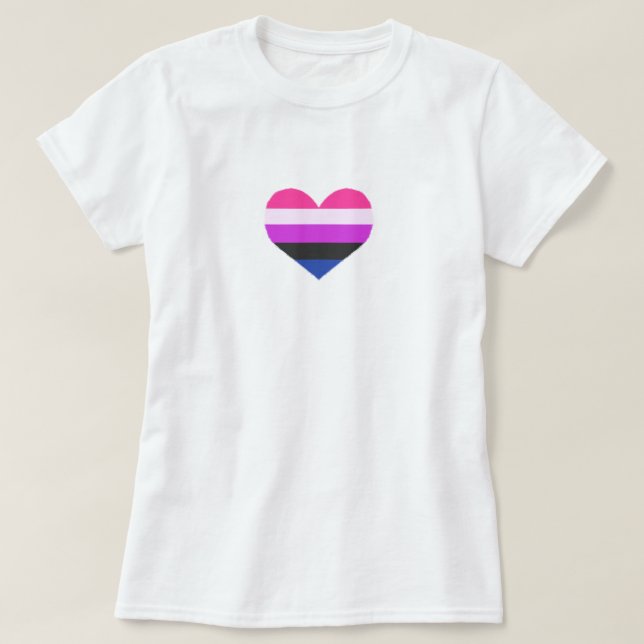 Camiseta Orgullo de Genderfluido (Diseño del anverso)