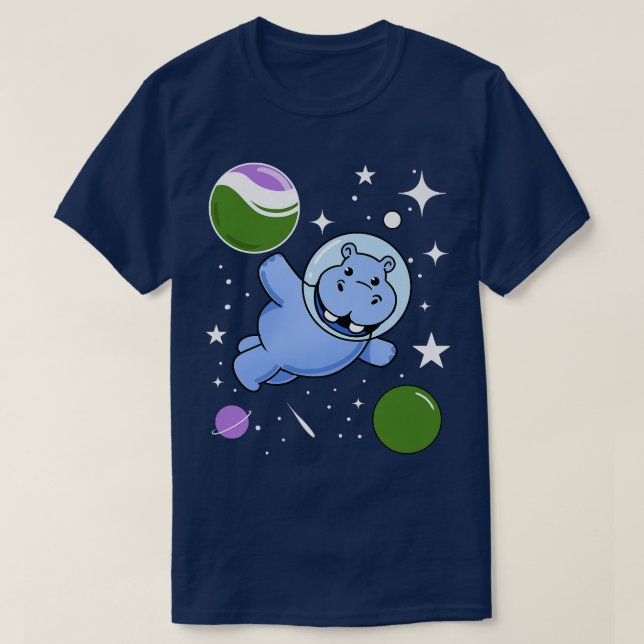 Camiseta Orgullo de género astronauta de Hippo (Diseño del anverso)
