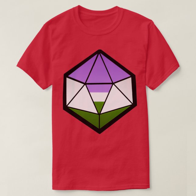 Camiseta Orgullo de género D20 (Diseño del anverso)