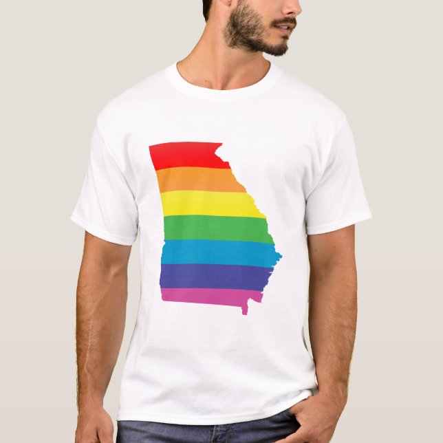 Camiseta orgullo de georgia. desnudado. (Anverso)