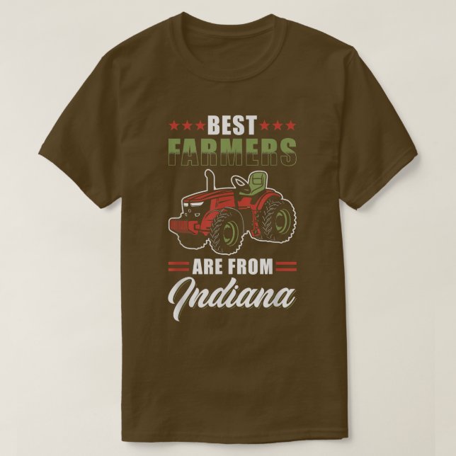 Camiseta Orgullo de granjeros de Indiana Los mejores granje (Diseño del anverso)