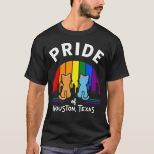 Camiseta Orgullo de Houston City Texas Bandera arcoiris de