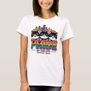 Camiseta Orgullo de Houston City Texas Bandera arcoiris de 