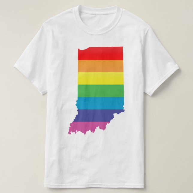Camiseta orgullo de Indiana. rayado (Diseño del anverso)