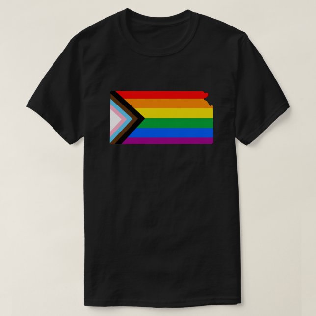 Camiseta Orgullo de Kansas State LGBTQ Progreso Orgullo (Diseño del anverso)