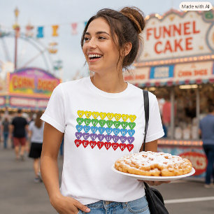Camiseta Orgullo de Kentucky Diseño de Corazón Colorido