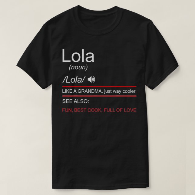 Camiseta Orgullo de la abuela filipina Lola (Diseño del anverso)