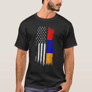 Camiseta Orgullo de la bandera armenia-estadounidense de Ar