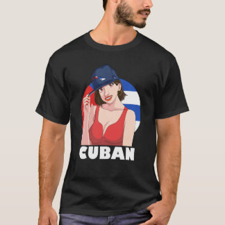 Camiseta Orgullo de la bandera cubana del Chica Cubana