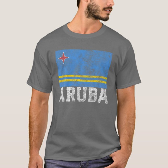 Camiseta Orgullo de la bandera de Aruba Rota País Familia N (Anverso)