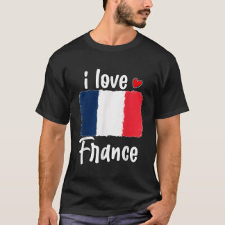 Camiseta Orgullo de la bandera de Francia de Vintage para h