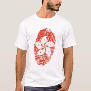 Camiseta Orgullo de la bandera de Hong Kong con huella digi