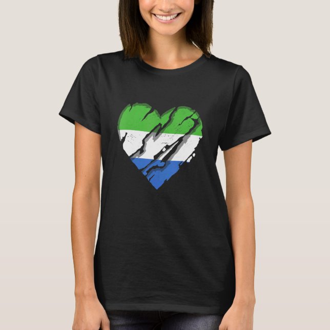 Camiseta Orgullo de la bandera de Sierra Leona 1 (Anverso)